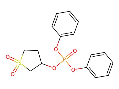 (1,1-Dioxothiolan-3-yl) diphenyl phosphate structure