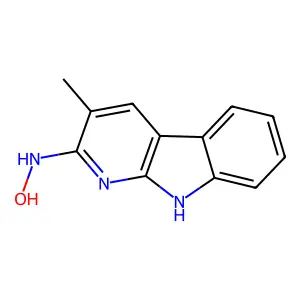 N2-Hydroxy-2-amino-3-methyl-9H-pyrido(2,3-b)indole structure