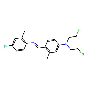 o-Toluidine, N-(p-(bis(2-chloroethyl)amino)-o-methylbenzylidene)-p-fluoro- structure