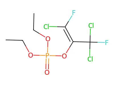 Phosphoric acid, diethyl (1,3-difluoro-1,3,3-trichloroprop-1-en-2-yl) ester structure