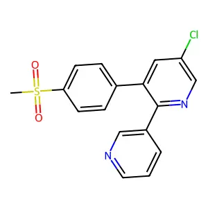 5-Chloro-3-(4-(methylsulfonyl)phenyl)-2,3'-bipyridine structure
