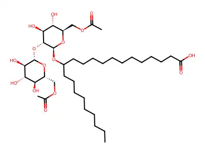 Hydroxydocosanoic acid sophoroside structure