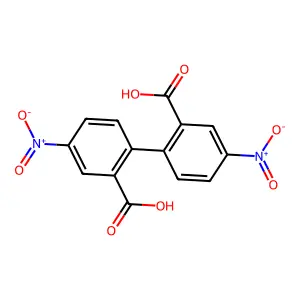 (1,1'-Biphenyl)-2,2'-dicarboxylic acid, 4,4'-dinitro- structure