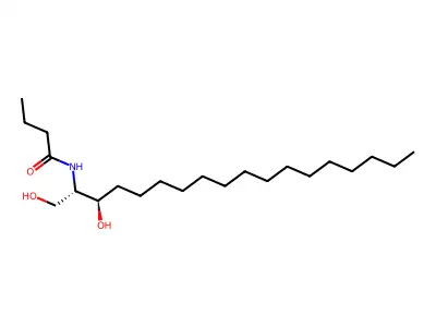 N-(1,3-dihydroxy-2-octadecanyl)butanamide structure