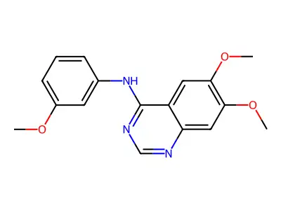 6,7-dimethoxy-N-(3-methoxyphenyl)quinazolin-4-amine structure