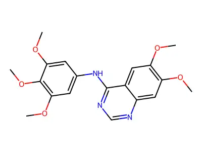 6,7-dimethoxy-N-(3,4,5-trimethoxyphenyl)quinazolin-4-amine structure