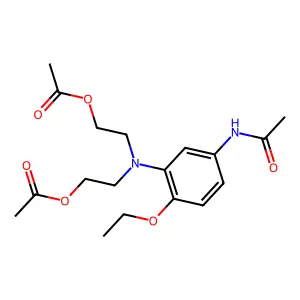 N-[3-[双[2-(乙酰氧基)乙基]氨基]-4-乙氧基苯基]乙酰胺 structure