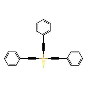 Tris(phenylethynyl)(sulfanylidene)-lambda~5~-phosphane structure