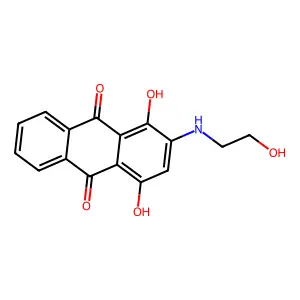 1,4-Dihydroxy-2-[(2-hydroxyethyl)amino]anthracene-9,10-dione structure