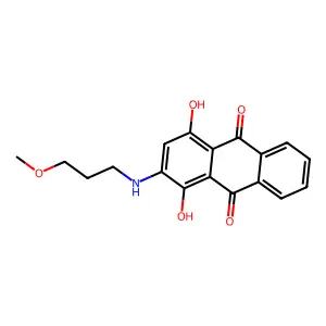 1,4-Dihydroxy-2-((3-methoxypropyl)amino)anthraquinone structure
