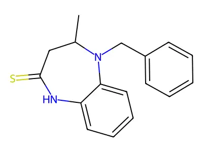 5-benzyl-4-methyl-1,3,4,5-tetrahydro-2H-1,5-benzodiazepine-2-thione structure