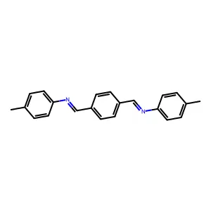 N-(4-methylphenyl)-1-[4-[(4-methylphenyl)iminomethyl]phenyl]methanimine structure