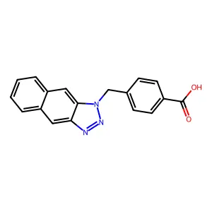 4-(Benzo[f]benzotriazol-3-ylmethyl)benzoic acid structure