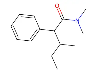 2-Phenyl-N,N,3-trimethylvaleramide structure