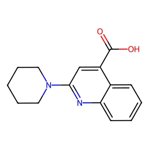 2-(Piperidin-1-yl)quinoline-4-carboxylic acid structure