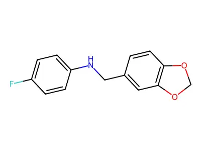 N-(2H-1,3-benzodioxol-5-ylmethyl)-4-fluoroaniline structure