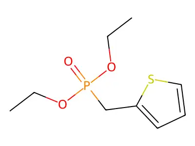 Diethyl ((thiophen-2-yl)methyl)phosphonate structure