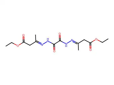 ethyl (3E)-3-[[2-[(2E)-2-(4-ethoxy-4-oxobutan-2-ylidene)hydr structure