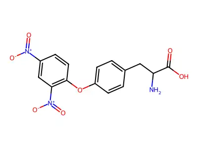 2-amino-3-[4-(2,4-dinitrophenoxy)phenyl]propanoic Acid structure