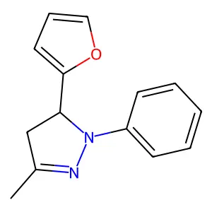 5-(furan-2-yl)-3-methyl-1-phenyl-4,5-dihydro-1h-pyrazole structure