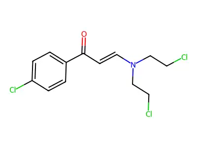 3-[Bis(2-chloroethyl)amino]-1-(4-chlorophenyl)prop-2-en-1-one structure