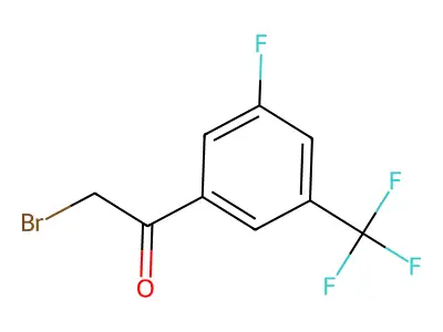 2-Bromo-1-(3-fluoro-5-(trifluoromethyl)phenyl)ethan-1-one structure