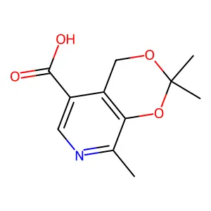 2,2,8-trimethyl-2H,4H-[1,3]dioxino[4,5-c]pyridine-5-carboxylic acid structure
