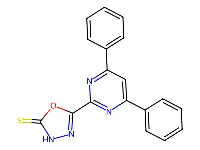 1,3,4-Oxadiazole-2(3H)-thione, 5-(4,6-diphenyl-2-pyrimidinyl)- structure
