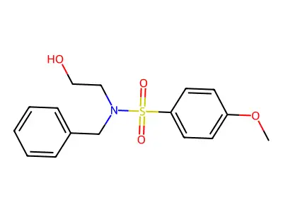 N-Benzyl-N-(2-hydroxyethyl)-4-methoxybenzenesulfonamide structure