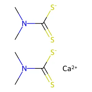 Carbamodithioic acid, N,N-dimethyl-, calcium salt (2:1) structure