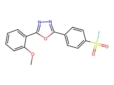 4-[5-(2-Methoxyphenyl)-1,3,4-oxadiazol-2-yl]benzenesulfonyl fluoride structure