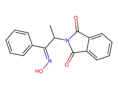2-(1-Hydroxyimino-1-phenylpropan-2-yl)isoindole-1,3-dione structure
