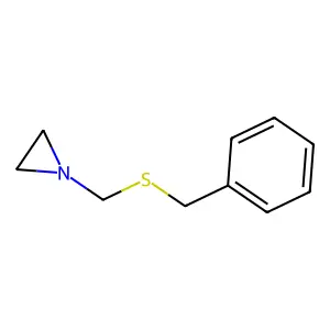 Aziridine, 1-((benzylthio)methyl)- structure
