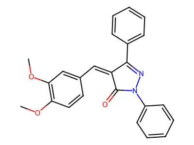 4-[(3,4-Dimethoxyphenyl)methylidene]-2,5-diphenylpyrazol-3-one structure