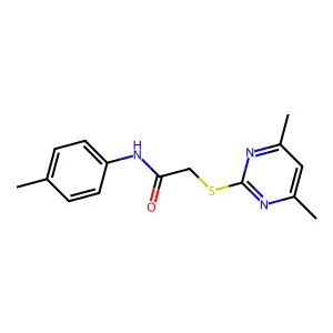 2-[(4,6-dimethylpyrimidin-2-yl)sulfanyl]-N-(4-methylphenyl)acetamide structure