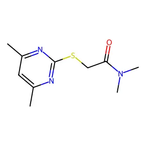 2-(4,6-dimethylpyrimidin-2-yl)sulfanyl-N,N-dimethylacetamide structure