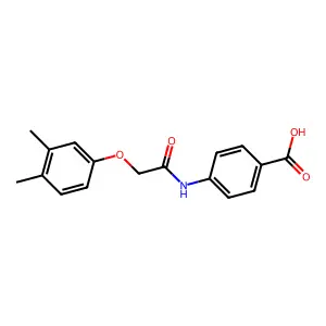 4-{[(3,4-Dimethylphenoxy)acetyl]amino}benzoic acid structure