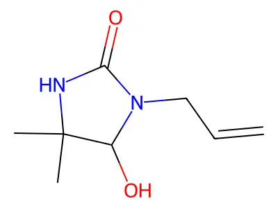 5-Hydroxy-4,4-dimethyl-1-prop-2-enylimidazolidin-2-one structure