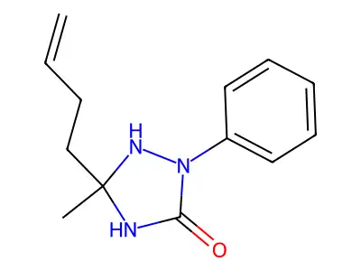 5-But-3-enyl-5-methyl-2-phenyl-1,2,4-triazolidin-3-one structure