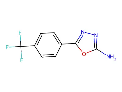 5-[4-(Trifluoromethyl)phenyl]-1,3,4-oxadiazol-2-amine structure