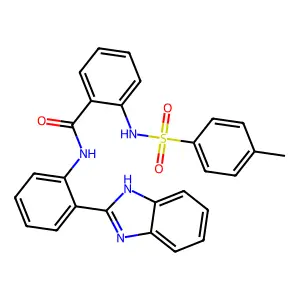 N-[2-(1H-benzimidazol-2-yl)phenyl]-2-[(4-methylphenyl)sulfonylamino]benzamide structure