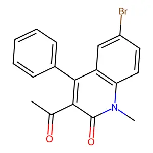 3-Acetyl-6-bromo-1-methyl-4-phenylquinolin-2-one structure