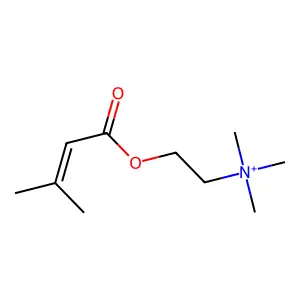 N,N,N-Trimethyl-2-((3-methyl-1-oxo-2-buten-1-yl)oxy)ethanaminium structure