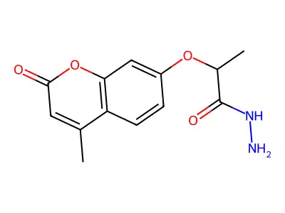 2-[(4-methyl-2-oxo-2H-chromen-7-yl)oxy]propanohydrazide structure