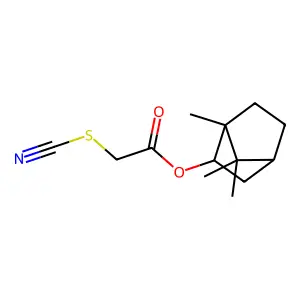 1,7,7-Trimethylbicyclo[2.2.1]hept-2-yl (cyanothio)acetate structure