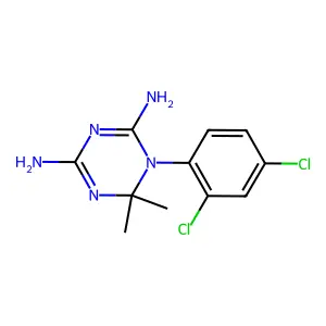 1,3,5-Triazine-2,4-diamine, 1-(2,4-dichlorophenyl)-1,6-dihydro-6,6-dimethyl- structure