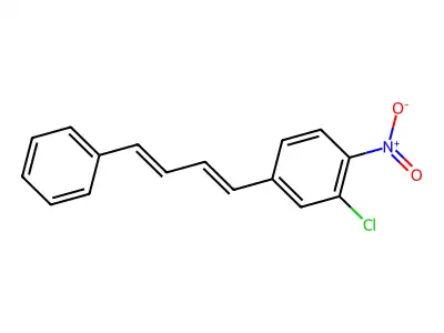 2-Chloro-1-nitro-4-(4-phenylbuta-1,3-dienyl)benzene structure