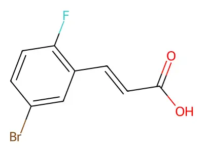 (E)-3-(5-bromo-2-fluorophenyl)prop-2-enoate structure