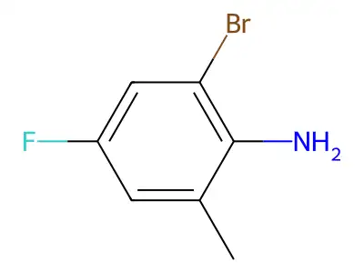 2-Bromo-4-fluoro-6-methylaniline structure