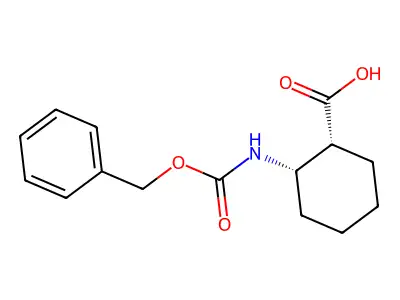 (1R,2S)-2-(phenylmethoxycarbonylamino)cyclohexane-1-carboxylic acid structure